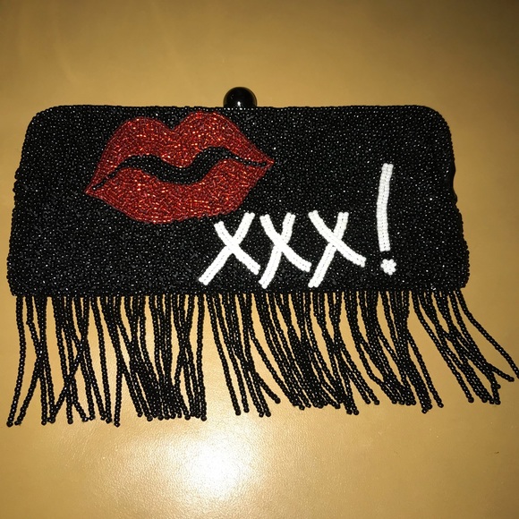 Nicole Miller beaded clutch purse - Picture 3 of 4